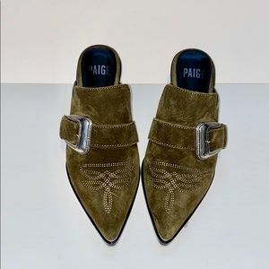 Green Paige Mules